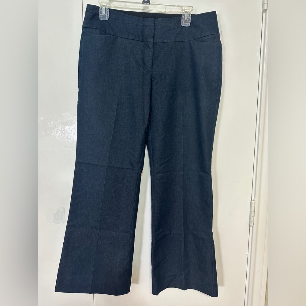Express wide legged cotton pants, dark denim look Size 10R*